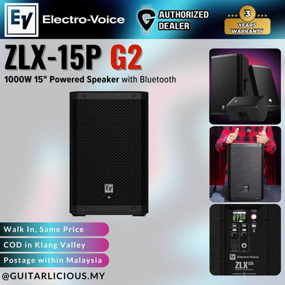 EV Electro-Voice ZLX-15P G2 1000W 15" Powered Speaker with Bluetooth -  ( ZLX-15P / ZLX 15P )
