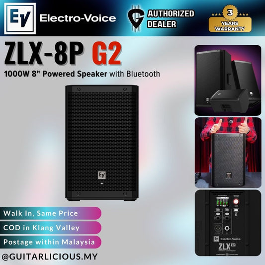 EV Electro-Voice ZLX-8P G2 1000W 8" Powered Speaker with Bluetooth - ( ZLX-8P / ZLX 8P )