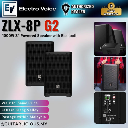 EV Electro-Voice ZLX-8P G2 1000W 8" Powered Speaker with Bluetooth - ( ZLX-8P / ZLX 8P )