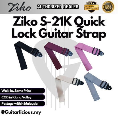 ZIKO S-21K Quick Lock Guitar Strap (suitable for all Knob)
