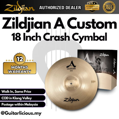 Zildjian A20579-11 A Custom Box Set - 14" Hi-hats, 16" Crash, 18" Crash, 20" Ride ( ZILA20579-11 / LA20579 / A-Custom )