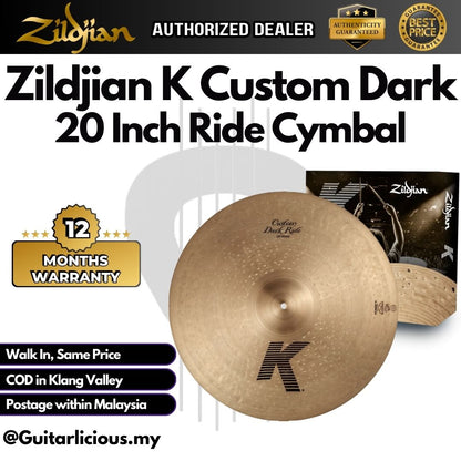 Zildjian K Custom Dark Cymbal Set - 14" Hi-hats, 16" Crash, 18" Crash, 20" Ride ( ZILKCD900 / KCD-900 / K-Custom )