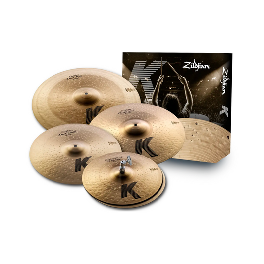 Zildjian K Custom Dark Cymbal Set - 14" Hi-hats, 16" Crash, 18" Crash, 20" Ride ( ZILKCD900 / KCD-900 / K-Custom )