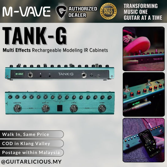 M-Vave Tank-G Guitar Multi Effects Processor Rechargeable Modeling IR Cabinets