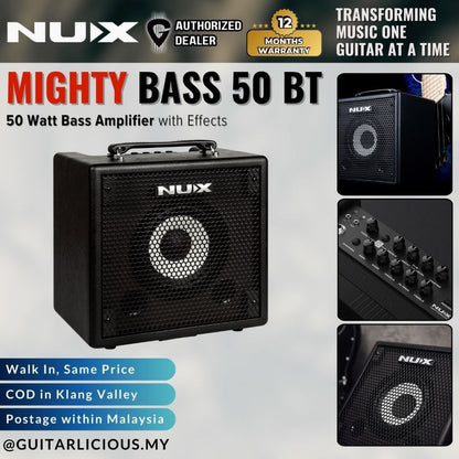 NUX Mighty Bass 50 BT 50 Watt Bass Amplifier with Effects