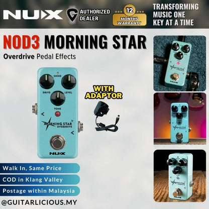 NUX NOD3 Morning Star Overdrive Pedal ( NOD-3 )