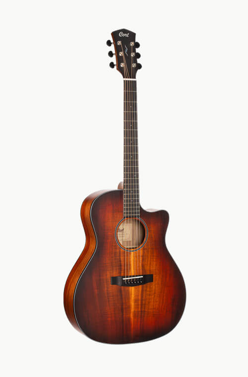 Cort Core-OC All Mahogany Acoustic Guitar with Bag - Open Pore Black Burst