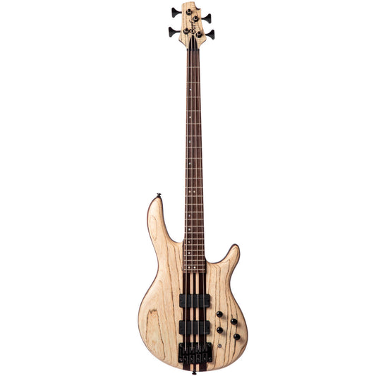 Cort A4 Ultra Ash Electric Bass Guitar with Guitar Hardcase - Etched Natural Black