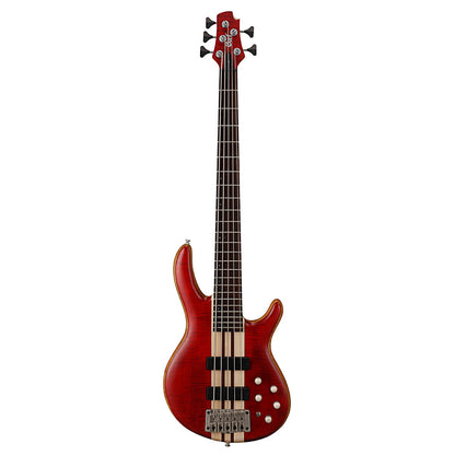 Cort A5 Plus FMMH 5-String Bass Guitar with Bag - Open Pore Black Cherry