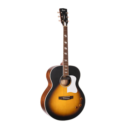 Cort CJ Retro Jumbo Acoustic Guitar with Bag - Vintage Sunburst Matte