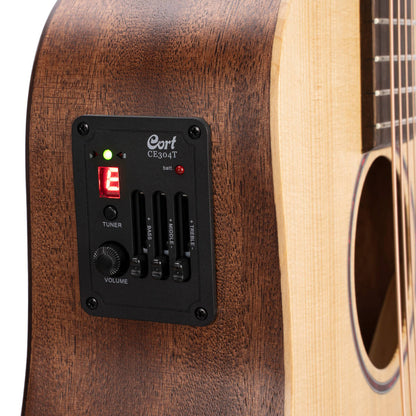 Cort Earth Mini E Adirondack Acoustic Guitar with Bag