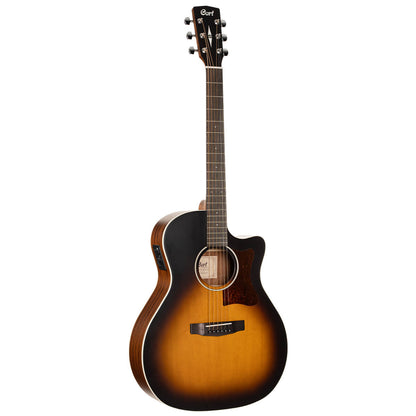 Cort GA-1E Grand Regal Acoustic Guitar with Bag - Open Pore Sunburst
