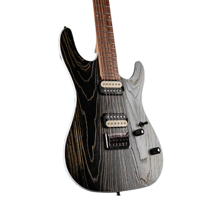 Cort KX300 Etched Electric Guitar with Bag - Etched Black Gold