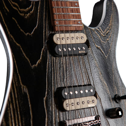 Cort KX300 Etched Electric Guitar with Bag - Etched Black Gold