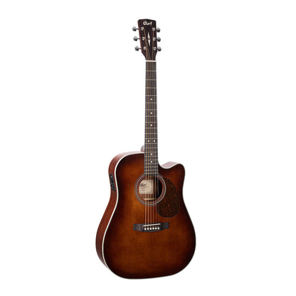 Cort MR500E Solid Top Acoustic Guitar with Bag - Brown Burst