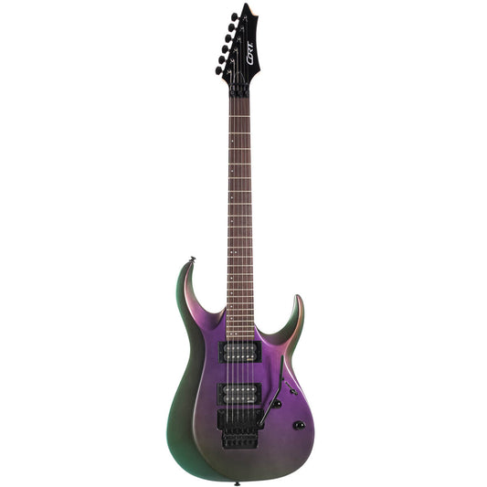 Cort X Series X300 Electric Guitar with Bag - Flip Purple