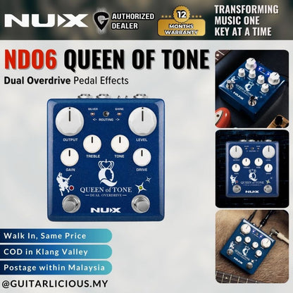 NUX NDO6 Queen of Tone Dual Overdrive Pedal ( NDO-6 )