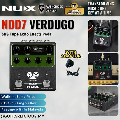 NUX NDD7 Verdugo SRS Tape Echo Effects Pedal ( NDD-7 )