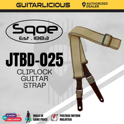 Sqoe JTBD-025 Cliplock Cotton Guitar Strap