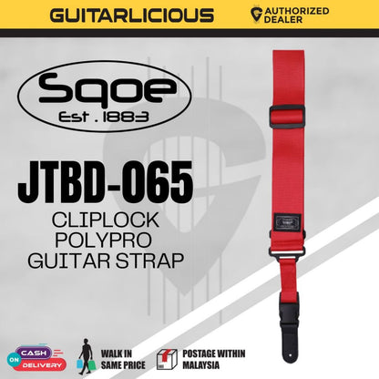 Sqoe JTBD-065 Cliplock Polypro Guitar Strap