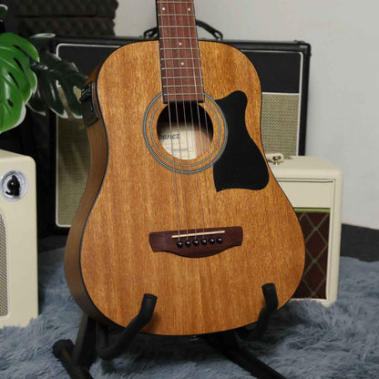 Ibanez V44MINI-E V Series 3/4 Size Acoustic Electric Guitar, Open Pore Natural - B-Stock