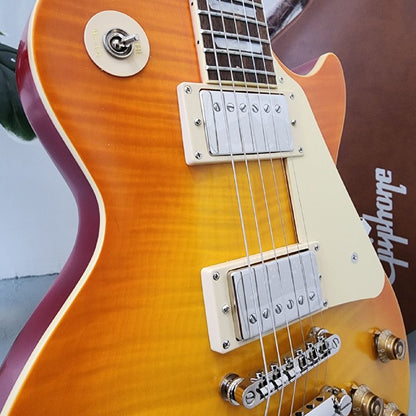 Epiphone 1959 Les Paul Standard Outfit Double Closed Humbucker Electric Guitar - Aged Honey Burst Gloss (ENL59-AHG-NH3)