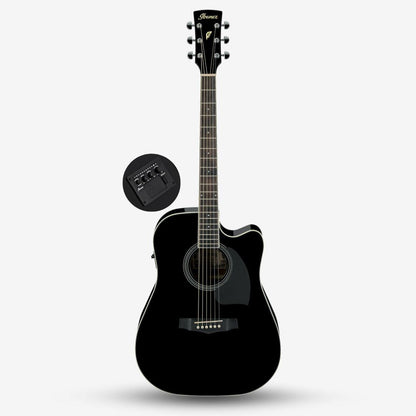 Ibanez PF15ECE Performance Series Acoustic Electric Guitar - Black High Gloss ( PF15ECE-BK )