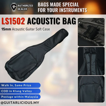 Deluxe 15mm Padded 41inch Acoustic Guitar Bag ( LS1502 / LS 1502 )