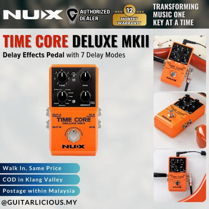 NUX Time Core Deluxe MKII Delay Effects Pedal with 7 Delay Modes ( TIME CORE )