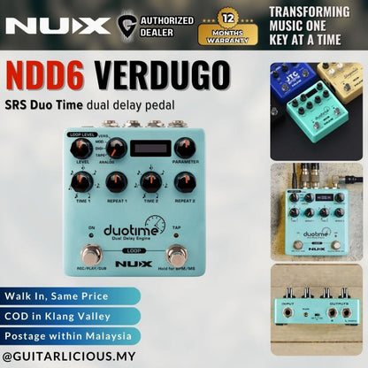 NUX NDD6 Verdugo SRS Duo Time Dual Delay Pedal ( NDD-6 )