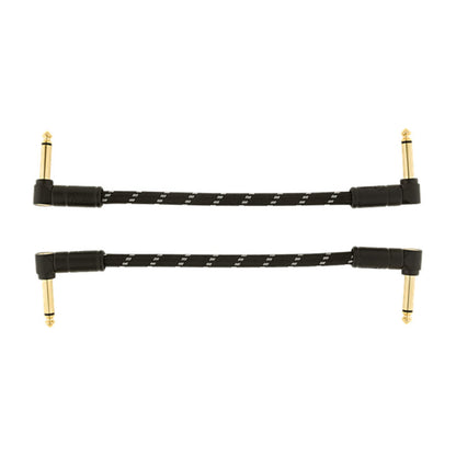 Fender Deluxe Series Patch Cable, Black Tweed, 2 Pack