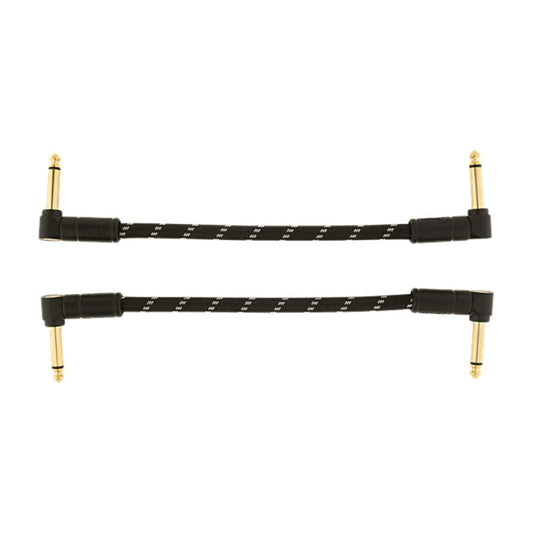 Fender Deluxe Series Patch Cable, Black Tweed, 2 Pack