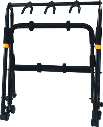 Hercules GS523B PLUS 3-Guitar Rack with Castors — mobile rack for three guitars