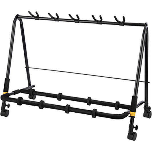 Hercules GS525B PLUS 5-Guitar Display Rack with Castors - (GS525B-PLUS)