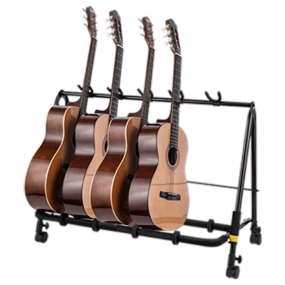 Hercules GS525B PLUS 5-Guitar Display Rack with Castors - (GS525B-PLUS)