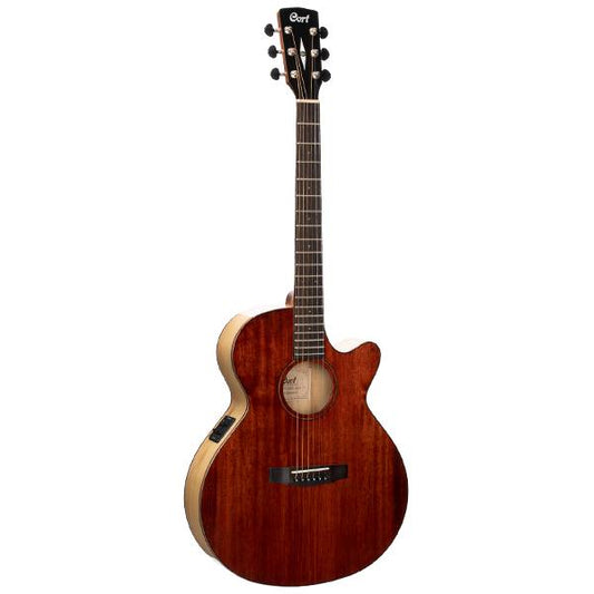 Cort SFX-Myrtlewood Solid Top Acoustic Electric Guitar - Brown Gloss