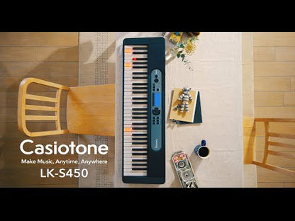 Casio LK-S450 61 key Casiotone Lighting Arranger Keyboard w/ Bluetooth Adaptor Premium Bundle Set LKS450 / LKS 450