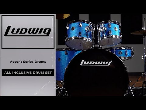 Ludwig LC1901 Accent Fuse 5-Piece Drums Set - Black Sparkle (LC19011 DIR / LC 1901 / LC-1901 / BLACK )