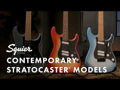 FENDER Squier Contemporary Stratocaster HH Floyd Rose Electric Guitar, Roasted Maple FB, Gunmetal Metallic