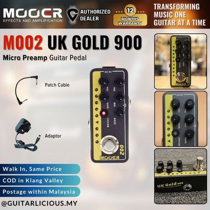 mooer preamp pedal Mooer 002 UK Gold 900 Micro Preamp Pedal Stompbox
