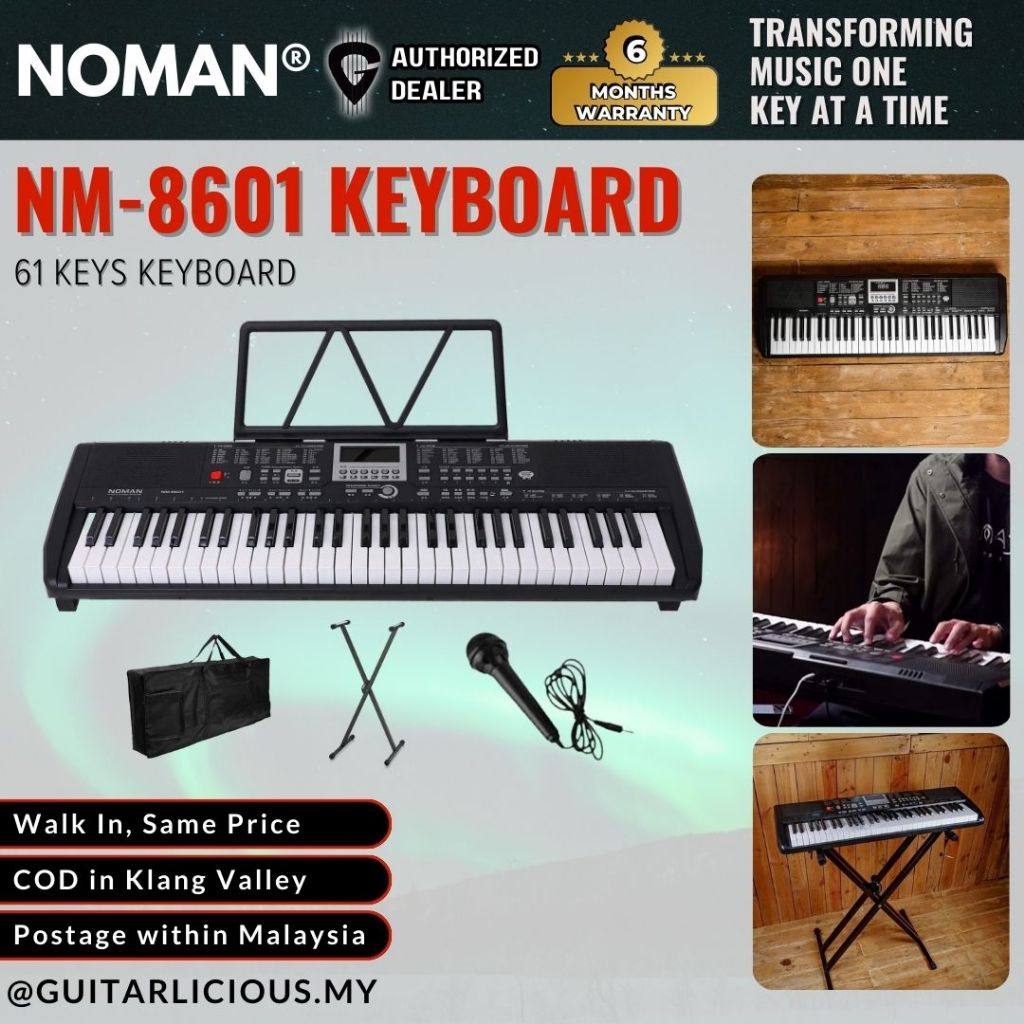 Noman NM-8601 61 Keys Keyboard ( NM8601 / NM 8601 ) – GUITARLICIOUS
