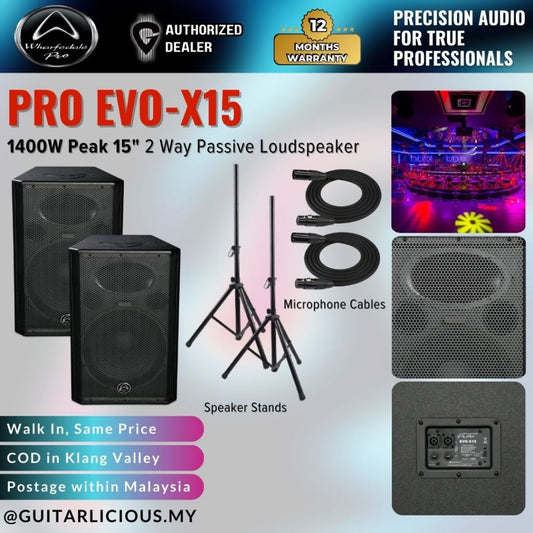 WHARFEDALE PRO EVO-X15 Series 1400W Peak 15" 2-Way Passive Loudspeaker With Speaker Stand