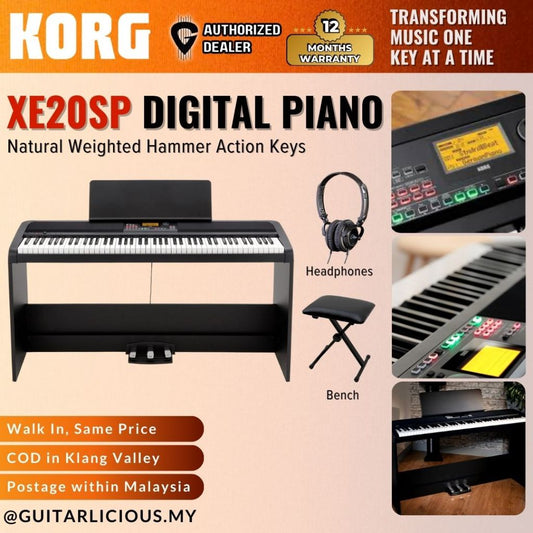 Korg XE20SP 88 Key Digital Ensemble Piano with Hammer Action with 3 Pedal Unit and Wooden Stand ( XE20-SP / EX20 SP )