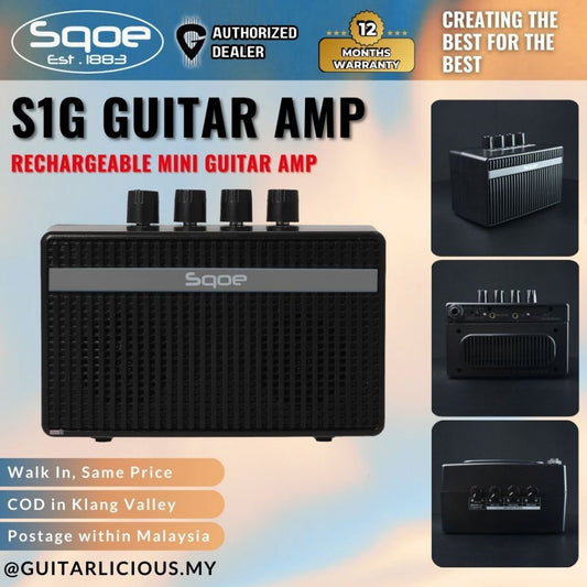 SQOE S1G Rechargeable Mini Amplifier for Electric Guitar ( S1-G / S1 G )