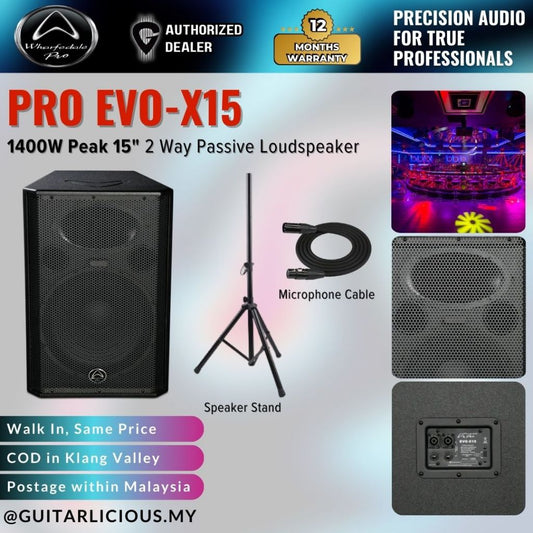 WHARFEDALE PRO EVO-X15 Series 1400W Peak 15" 2-Way Passive Loudspeaker With Speaker Stand