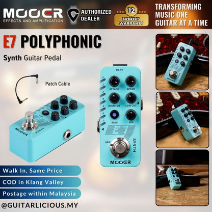 Mooer E7 Polyphonic Guitar Synth Pedal Stompbox ( E-7 / E7 / M702 )