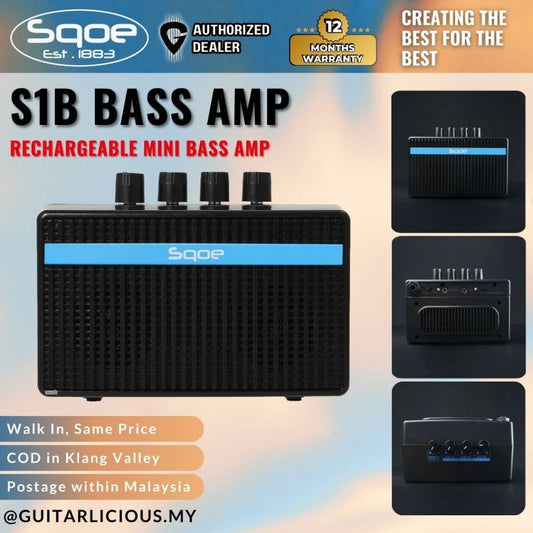 SQOE S1B Rechargeable Mini Amplifier for Bass Guitar ( S-1B / S 1B )