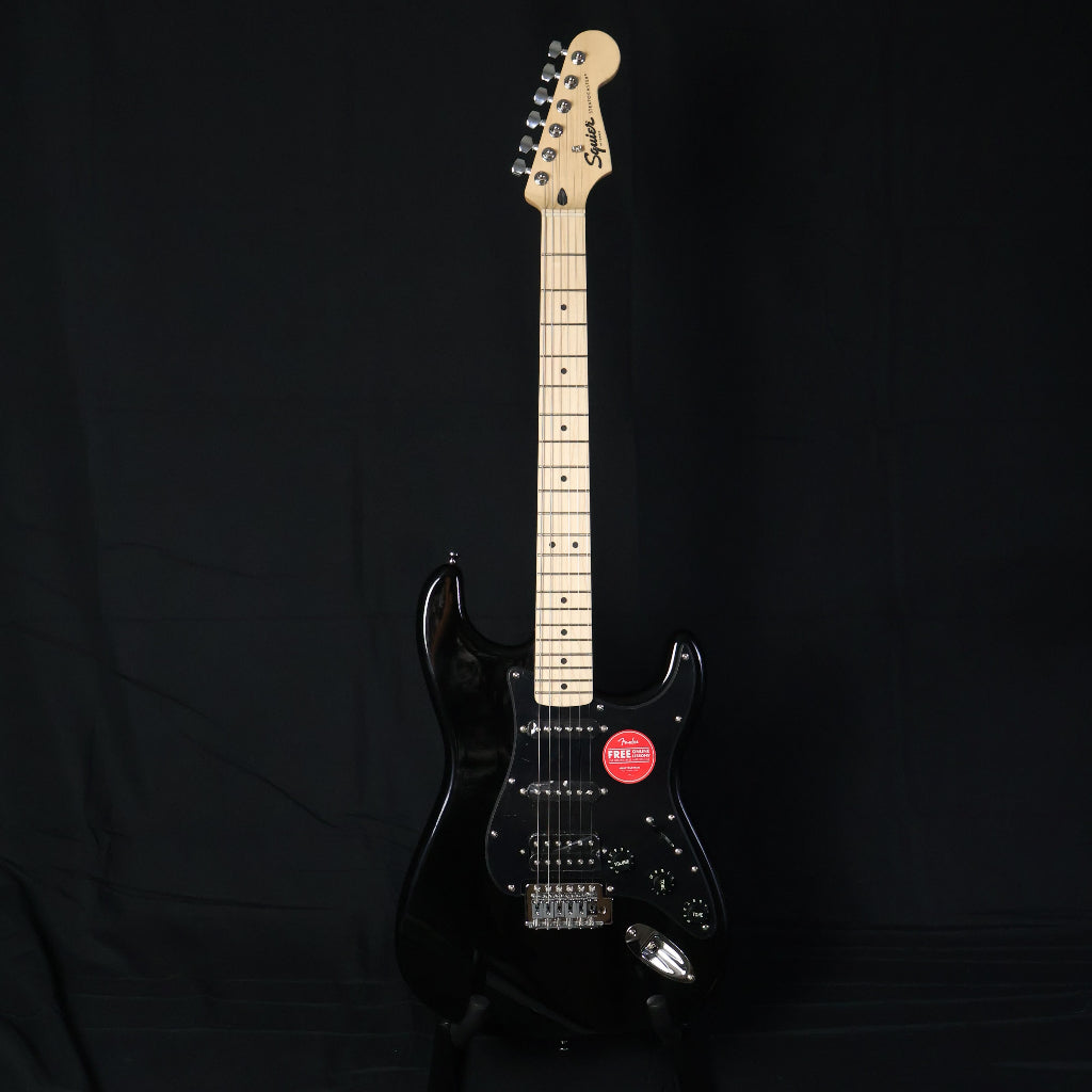 Squier Sonic Stratocaster HSS w/ Black Pickguard, Maple FB - Black