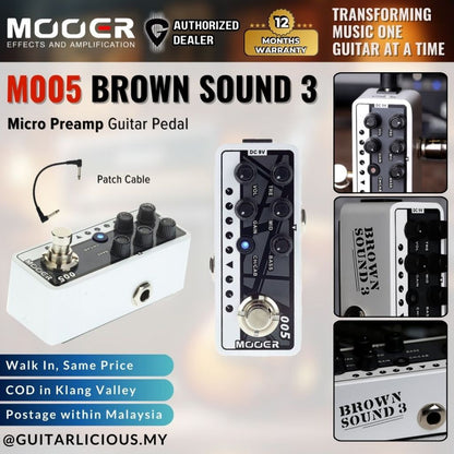 Mooer 005 Brown Sound 3 Micro Preamp Pedal Stompbox - ( M005 / M-005 )