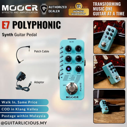 Mooer E7 Polyphonic Guitar Synth Pedal Stompbox ( E-7 / E7 / M702 )